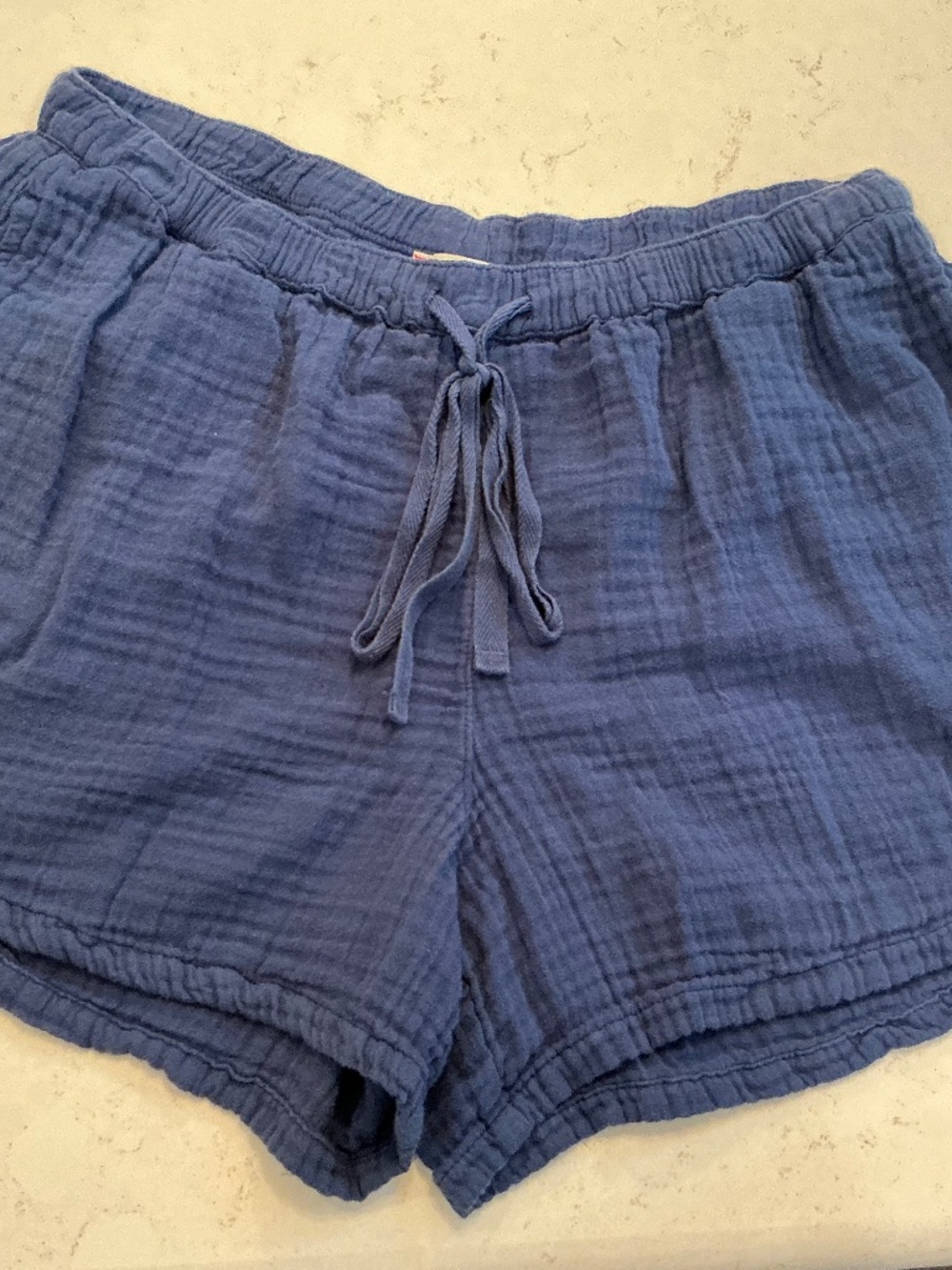 XiRENA Blue Gauze Drawstring Shorts